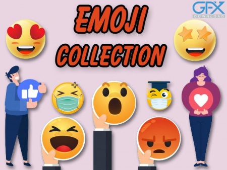 وکتور مجموعه ایموجی ها Emoji Collection