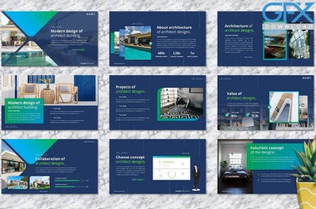 دانلود قالب و تم پاورپوینت مهندسی معماری Architecture Business