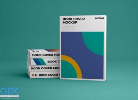 فایل موکاپ جلد سخت کتاب عمودی