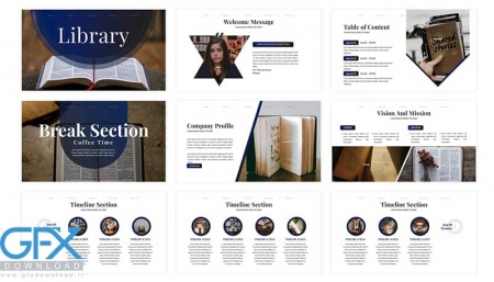 خرید قالب پاورپوینت کتابخانه