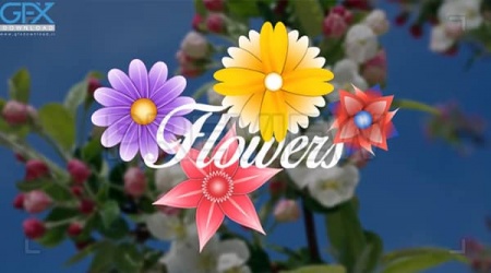 فوتیج کروماکی موشن گرافیک گل های متحرک