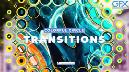 دانلود ترانزیشن دایره ای رنگارنگ برای پریمیر