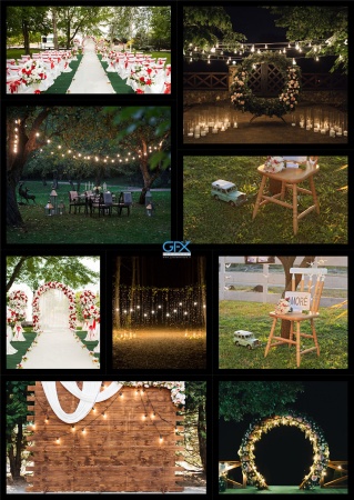 خرید بک گراند عکس فضای باز عروس و داماد