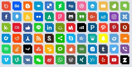 دانلود 400 آیکون شبکه اجتماعی