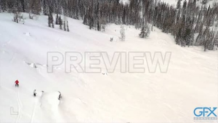 فوتیج ویدیویی اسکی روی برف