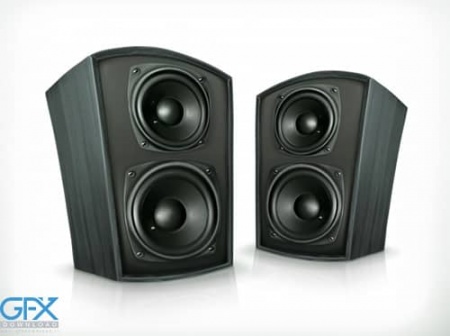 وکتور مجموعه بلندگو و اسپیکر