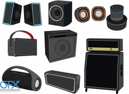 دانلود وکتور بلندگو و اسپیکر