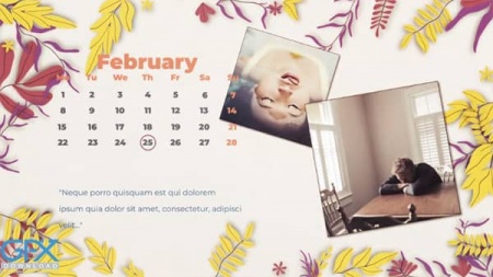دانلود پروژه افتر افکت 2021 Calendar Slideshow