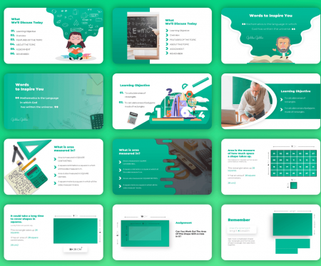 قالب پاورپوینت ریاضی کودکانه جدید