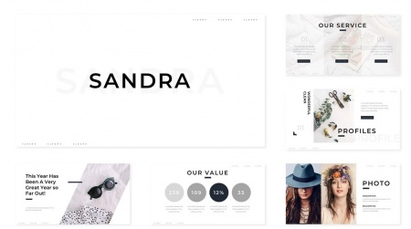 دانلود قالب پاورپوینت Sandra