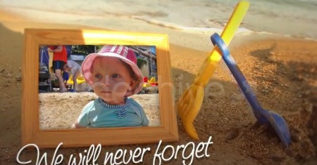 پروژه افتر افکت اسلایدشو کودک در ساحل