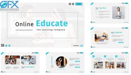دانلود قالب پاورپوینت Online Educate