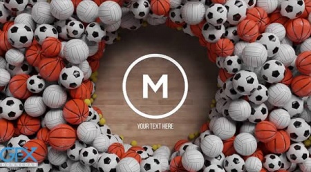 دانلود پروژه پریمیر لوگو با توپ های ورزشی