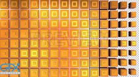 دانلود ترانزیشن کروماکی مربع های طلایی