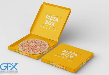 دانلود موکاپ رایگان جعبه پیتزا