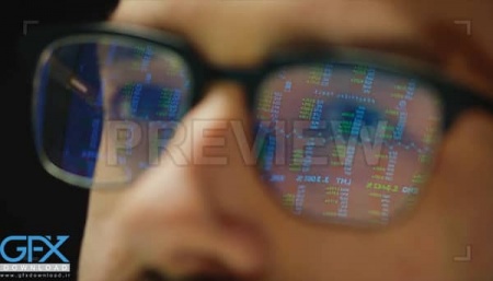 دانلود فوتیج نمایش معاملات بورس در عینک