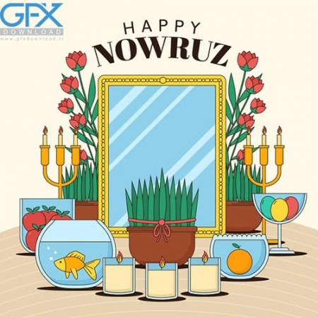 دانلود وکتور هفت سین کارتونی