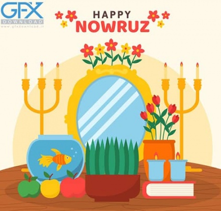 وکتور طرح تبریک عید نوروز