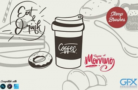 دانلود براش فتوشاپ Morning Coffee