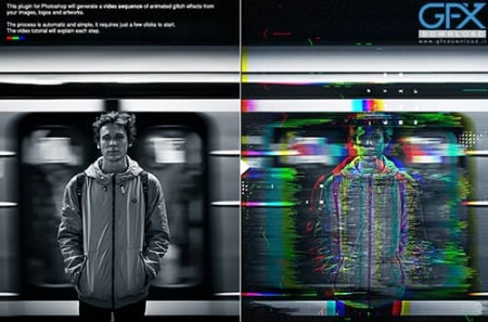 دانلود اکشن فتوشاپ گلیچ