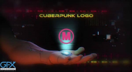 پروژه افتر افکت لوگو سایبرپانک Cyberpunk Logo