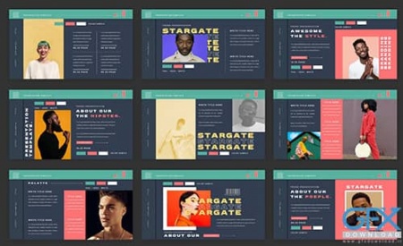 قالب پاورپوینت حرفه ای STARGATE