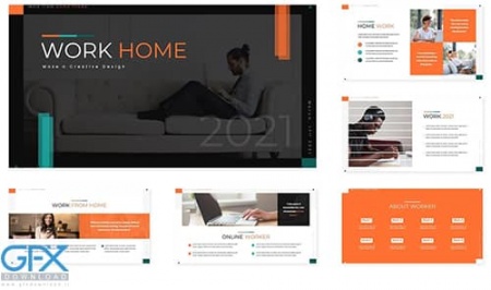 دانلود قالب پاورپوینت شخصی Work Home