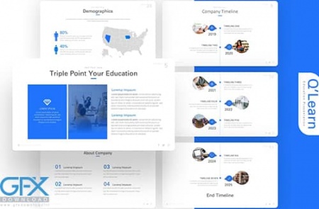 دانلود تم پاورپوینت آموزشی و درسی qlearn