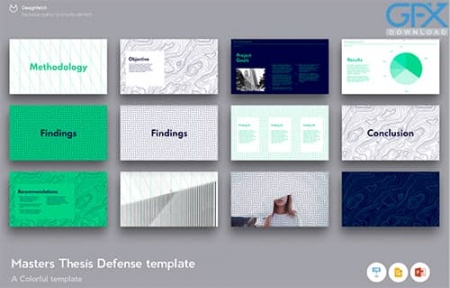 قالب پاورپوینت پایان نامه Master thesis defense