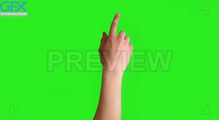 فوتیج پرده سبز با حرکات مختلف دست