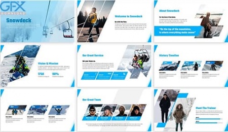 قالب پاورپوینت یخی Snowdeck
