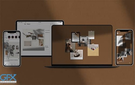 موکاپ لایه باز مود برد Moodboard