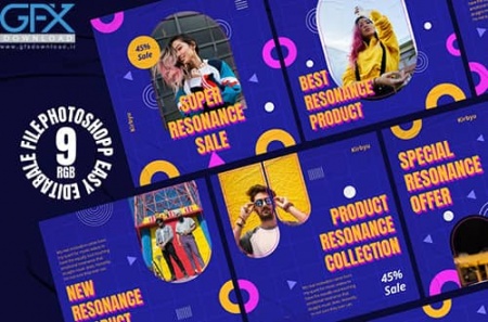 دانلود قالب لایه باز پست اینستاگرام فشن و مدلینگ