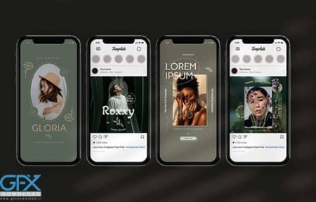 دانلود 16 قالب لایه باز استوری و پست اینستاگرام موزیک