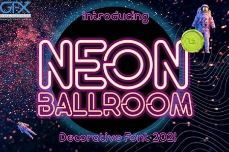 دانلود فونت نئون دار Neon Ballroom