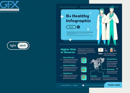 فایل رایگان اینفوگرافیک با موضوع پزشکی