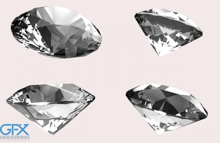 دانلود موکاپ الماس های سه بعدی رایگان