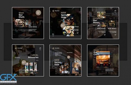 دانلود قالب پست اینستاگرام فست فود رستوران