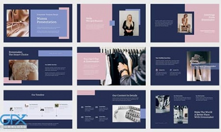 قالب پاورپوينت طراحی دوخت Muzoa