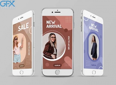 7 قالب لایه باز استوری فروشگاهی اینستاگرام