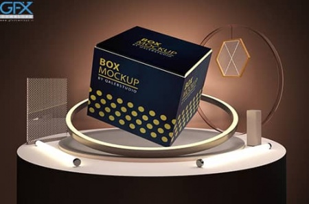 موکاپ جعبه های های نئون دار