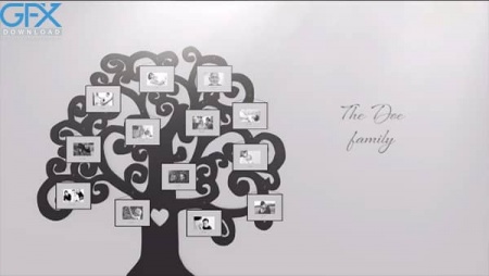 پروژه پریمیر اسلایدشو خانوادگی با درخت