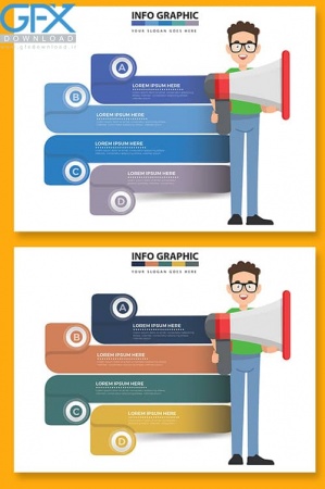 دانلود مجموعه عناصر اینفوگرافیک لایه باز