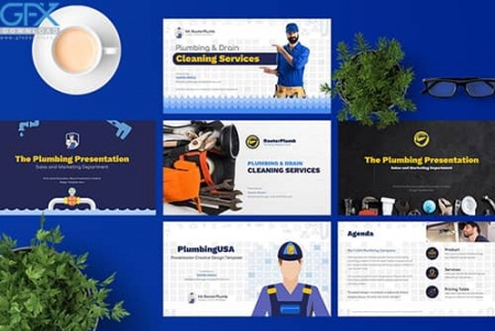 دانلود قالب پاورپوینت لوله Plumbing Industry