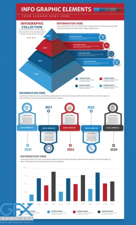 فایل لایه باز اینفوگرافیک عناصر طراحی