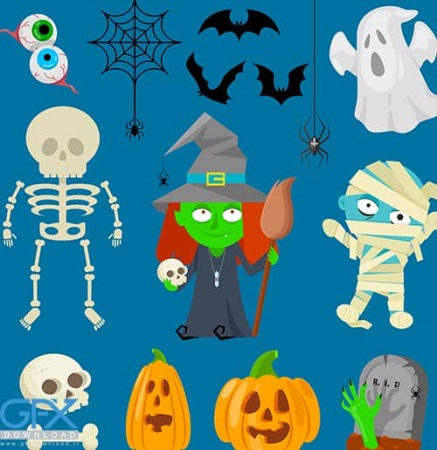 وکتور شخصیت های هالووین