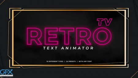 پریست انیمیشن متن پریمیر Retro TV Text Animator