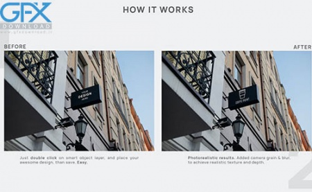 موکاپ لایه باز تابلو شرکت در خیابان