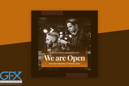 6 قالب پست اینستاگرام آرایشگاه مردانه