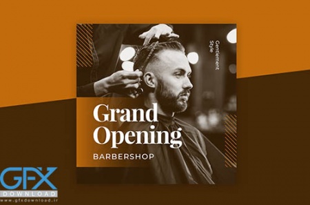 دانلود رایگان پست اینستاگرام آرایشگاه مردانه